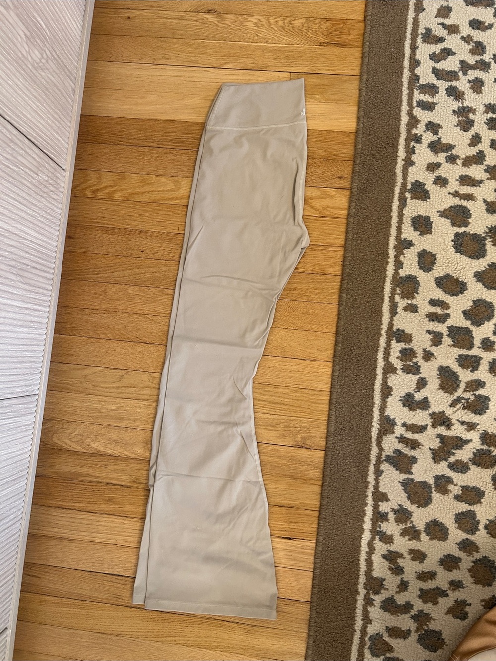 WeWoreWhat Beige High-Waist Flared Leggings